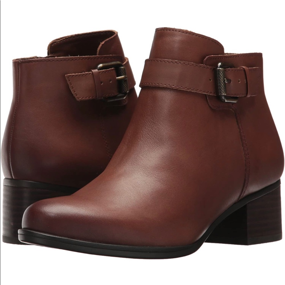 Naturalizer Dora Block-Heel Ankle Booties, Coffee Bean